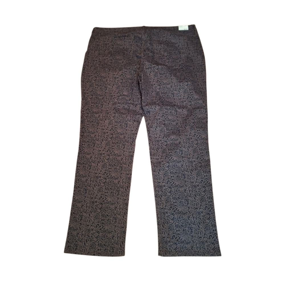 Code BLEU Chelsea Classic Straight Leg Pants Ladies 24W BROWN NWT Slimming Soft